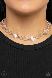 Cat's Eye,Light Pink,Necklace Choker,Necklace Short,Pink,Dreamy Distractions Pink ✧ Choker Necklace