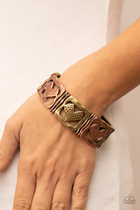 Bracelet Stretchy,Brass,Copper,Hearts,Multi-Colored,Legendary Lovers Multi ✧ Stretch Bracelet