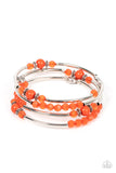 Whimsically Whirly Orange ✧ Coil Bracelet