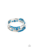 Whimsically Whirly Blue ✧ Coil Bracelet