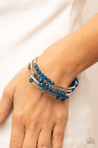 Blue,Bracelet Coil,Whimsically Whirly Blue ✧ Coil Bracelet