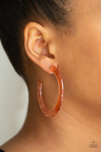 Copper,Earrings Acrylic,Earrings Hoop,HAUTE Tamale Copper ✧ Acrylic Hoop Earrings