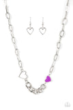 Little Charmer Purple ✧ Heart Necklace