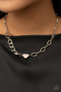 Hearts,Light Pink,Necklace Short,Pink,Valentine's Day,Little Charmer Pink ✧ Heart Necklace