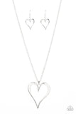 Hopelessly In Love Silver ✧ Heart Necklace Long