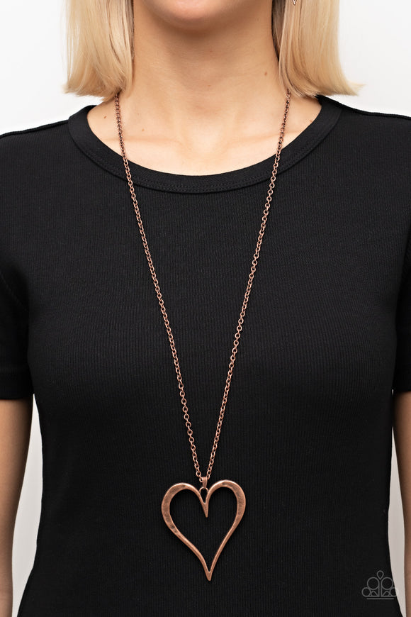 Hopelessly In Love Copper ✧ Heart Necklace