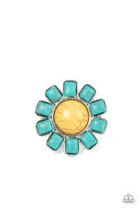 Blue,Ring Wide Back,Turquoise,Yellow,Mojave Marigold Yellow ✧ Ring