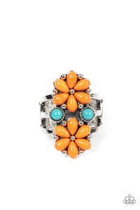 Orange,Ring Wide Back,Turquoise,Fredonia Florist Orange ✧ Ring