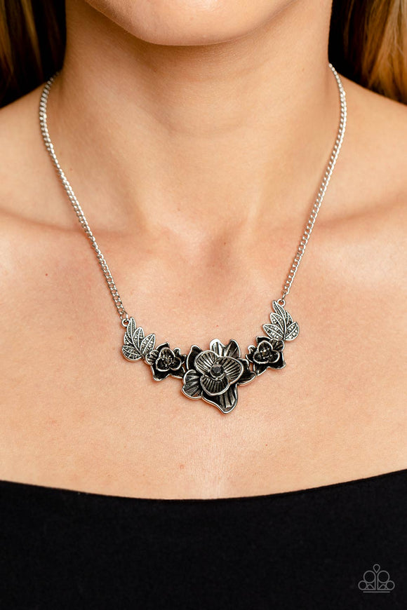 Botanical Breeze Silver ✧ Hematite Necklace