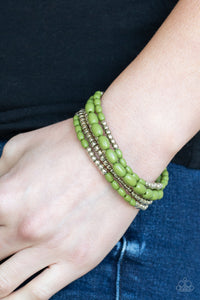 Bracelet Stretchy,Green,Meet and Mingle Green ✧ Bracelet