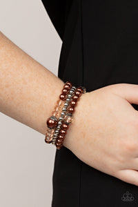 Bracelet Stretchy,Brown,Positively Polished Brown ✧ Stretch Bracelet