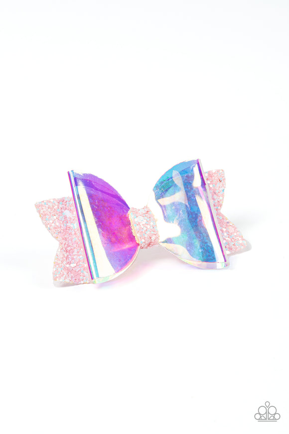 Futuristic Favorite Pink ✧ Iridescent Hair Bow Clip Hair Bow Hair Accessory