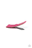 Shimmery Sequinista Pink ✧ Leather Hair Clip Hair Clip Accessory