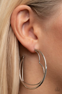 Earrings Hoop,Favorite,Hearts,Silver,Valentine's Day,Love Goes Around Silver ✧ Hoop Earrings