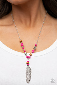 Necklace Short,Pink,Watch Me Fly Pink ✧ Necklace