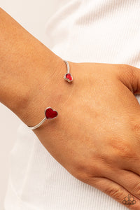 Bracelet Cuff,Hearts,Red,Valentine's Day,Unrequited Love Red ✧ Bracelet