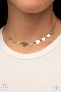 Hearts,Necklace Choker,Necklace Short,Silver,Dainty Desire Silver ✧ Choker Necklace