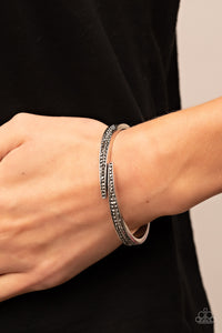 Bracelet Hinged,Hematite,Silver,Deco Drama Silver  ✧ Bracelet