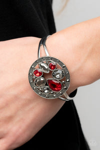 Bracelet Cuff,Hematite,Red,Time to Twinkle Red ✧ Hematite Cuff Bracelet
