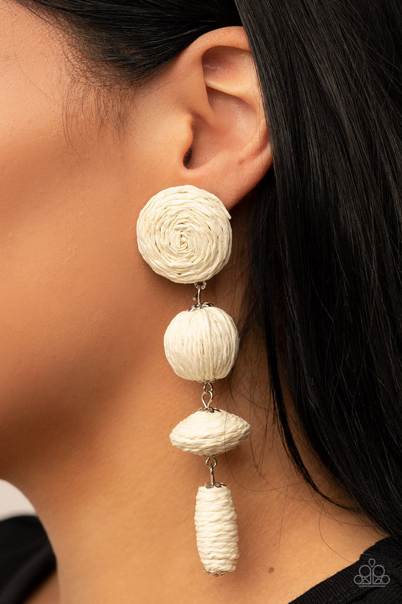 Twine Tango White ✧ Post Earrings