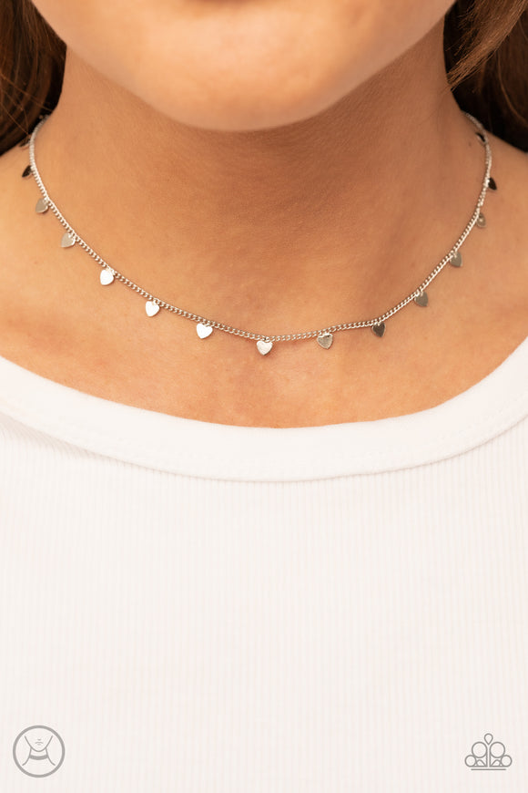 Cupids Cutest Valentine Silver ✧ Choker Necklace Choker Necklace