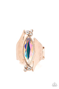 Iridescent,Ring Wide Back,Rose Gold,Planetary Paradise Rose Gold ✧ Iridescent Ring