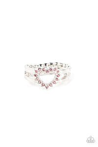 Hearts,Light Pink,Pink,Ring Skinny Back,Valentine's Day,First Kisses Pink ✧ Ring