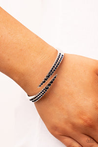 Blue,Bracelet Hinged,Sideswiping Shimmer Blue ✧ Hinged Bracelet