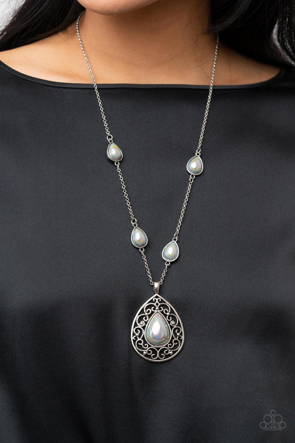 Magical Masquerade Silver ✧ Iridescent Necklace