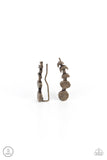 Its Just a Phase Brass ✧ Moon Ear Crawler Post Earrings Ear Crawler Post Earrings