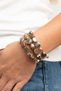 Bracelet Coil,Brass,Copper,Multi-Colored,Silver,Charmingly Cottagecore Multi ✧ Coil Bracelet