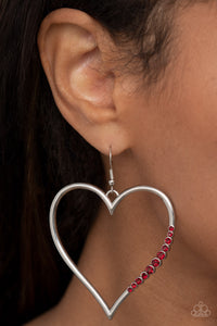Earrings Fish Hook,Hearts,Red,Valentine's Day,Bewitched Kiss Red ✧ Earrings