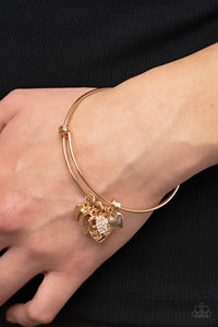 Bracelet Bangle,Gold,Hearts,Valentine's Day,Im Yours Gold✧ Heart Bracelet