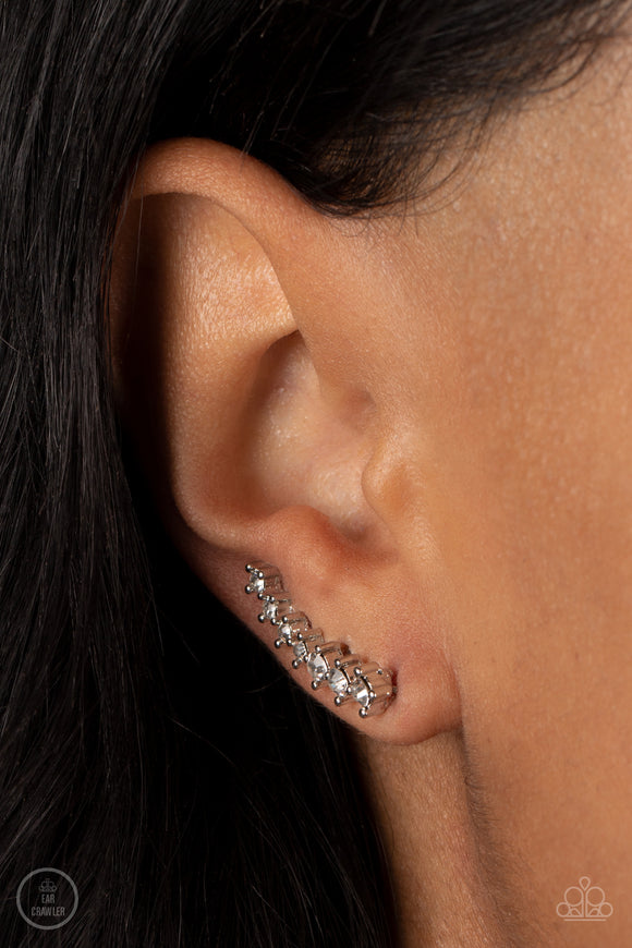 PRISMATIC and Proper White ✧ Ear Crawler Post Earrings