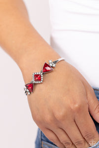Bracelet Cuff,Holiday,Red,Strategic Sparkle Red ✧ Cuff Bracelet