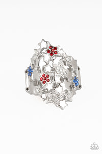 4thofJuly,Multi-Colored,Patriotic,Ring Wide Back,Star-tacular, Star-tacular Multi ✧ Ring