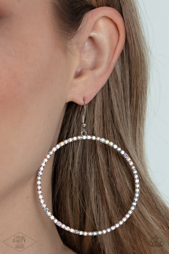 Wide Curves Ahead Multi ✧ Iridescent Earrings