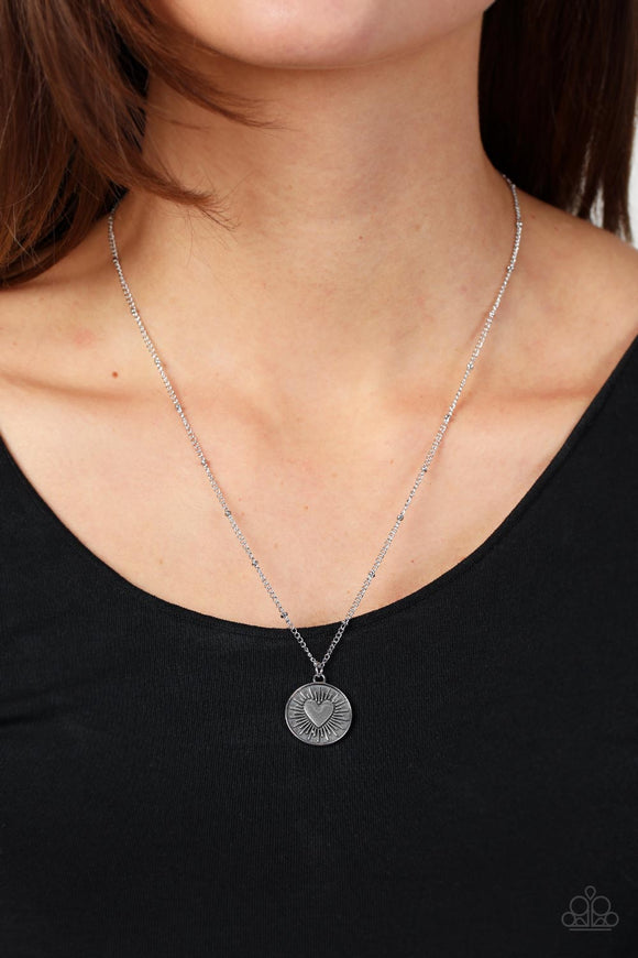 Lovestruck Shimmer Silver ✧ Heart Necklace