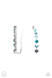 STARLIGHT Show Blue ✧ Iridescent Ear Crawler Post Earrings Ear Crawler Post Earrings