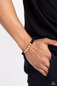 Black,Bracelet Stretchy,Gold,METALHEAD in the Clouds Gold ✧ Stretch Bracelet