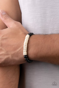 Black,Bracelet Stretchy,Bracelet Wooden,White,Wooden,Recreational Remedy White ✧ Wood Disc Stretch Bracelet