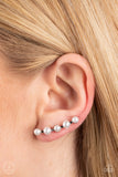 Drop-Top Attitude White ✧ Ear Crawler Post Earrings Ear Crawler Post Earrings