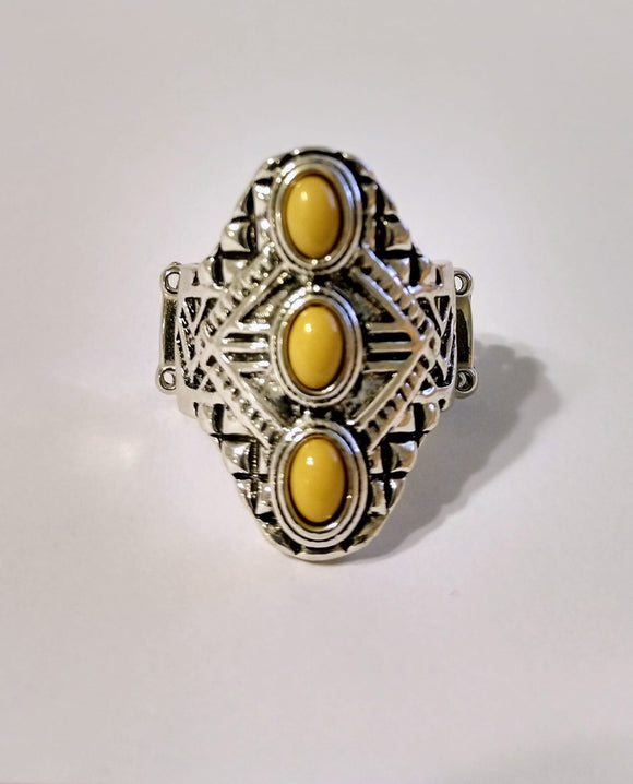 Mayan Motif Yellow ✧ Ring Ring