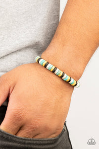 Black,Bracelet Stretchy,Multi-Colored,Turquoise,White,Yellow,Rural Rocker Blue ✧ Stretch Bracelet