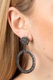 GLOW You Away Black ✧ Post Hematite Earrings
