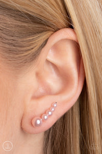 Earrings Ear Crawler,Light Pink,Pink,Dropping into Divine Pink ✧ Ear Crawler Post Earrings