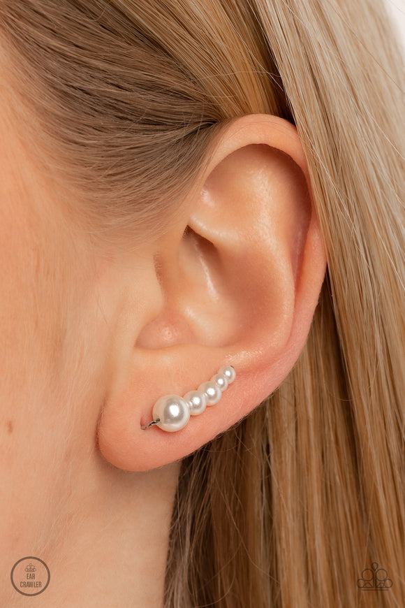 Dropping into Divine White ✧ Ear Crawler Post Earrings