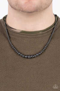 Black,Gunmetal,Men's Necklace,Necklace Short,Beg, Borrow, or STEEL Black ✧ Necklace