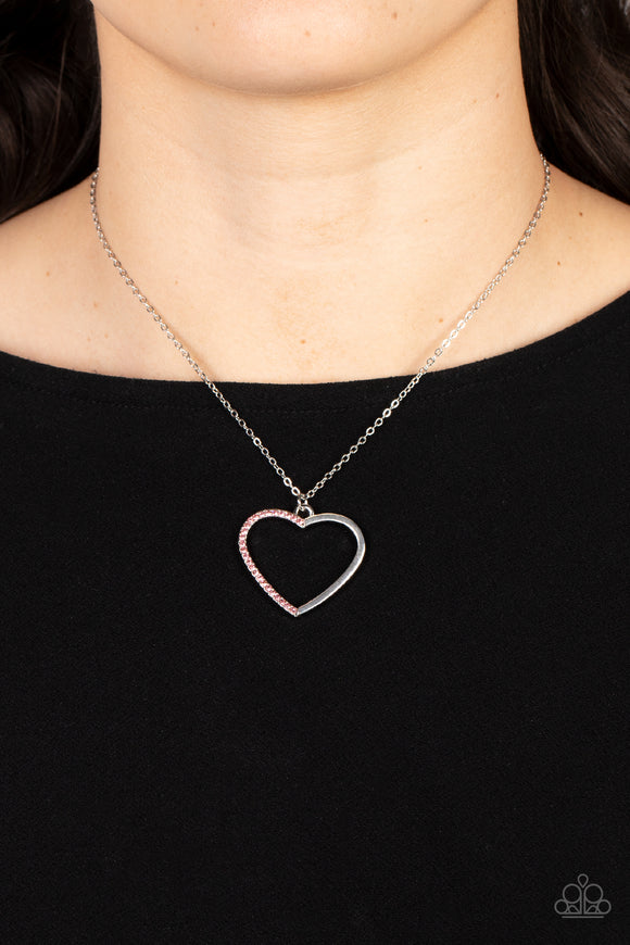 Love to Sparkle Pink ✧ Heart Necklace