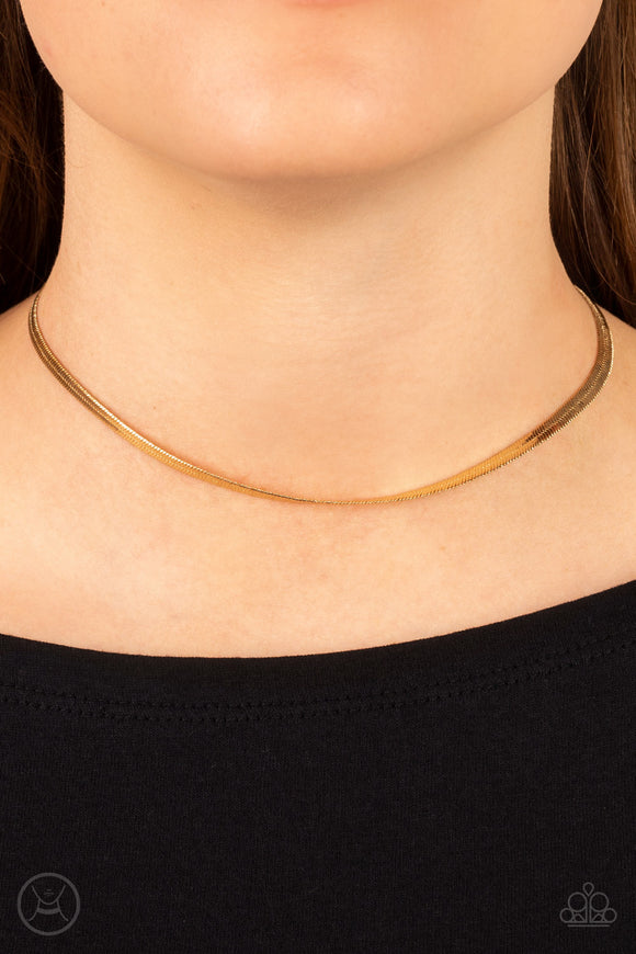 In No Time Flat Gold ✧ Choker Necklace